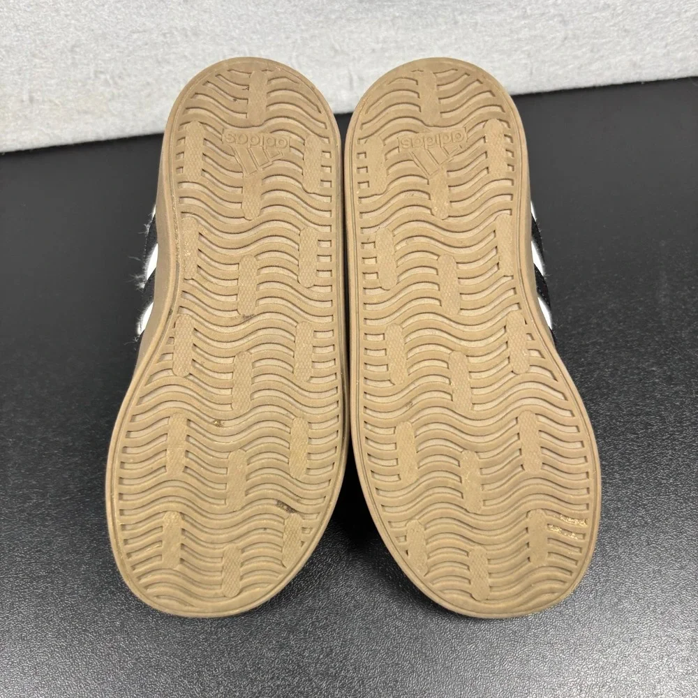 Adidas‎ VL Court 3.0 Hook & Loop No Tie Sneakers Shoes Toddler Size 10K White